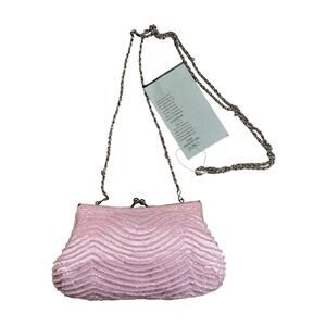 Cache Pink Beaded Shoulder Bag